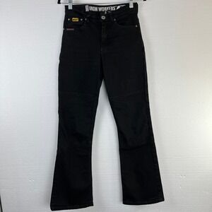 Bilt Iron Workers Jeans Women Black‎ Size 8 28x29.5 Motorcycle Kevlar Lined